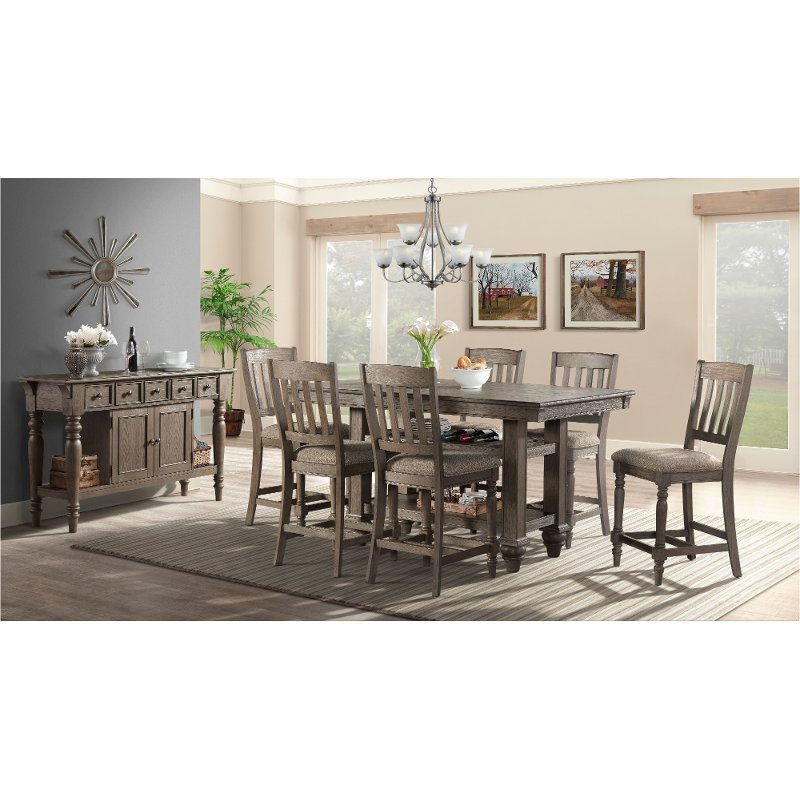 Balboa Light Brown 5 Piece Counter Height Dining Room Set