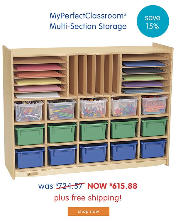 MyPerfectClassroom® Multi-Section Storage was $724.57 now $615.88 plus free shipping!