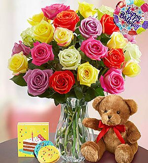 Happy Birthday Assorted Roses SHOP NOW