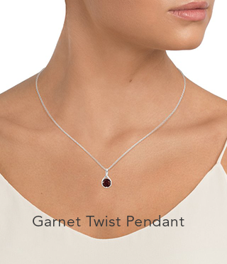 Garnet Twist Pendant