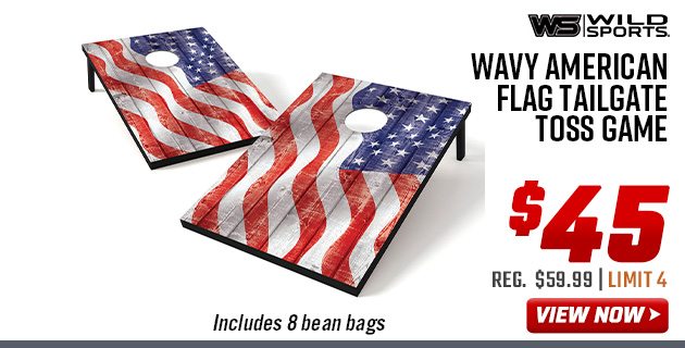 Wild Sports Wavy American Flag Tailgate Toss Game