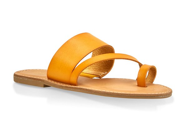 Toe Ring Strap Slide Sandals