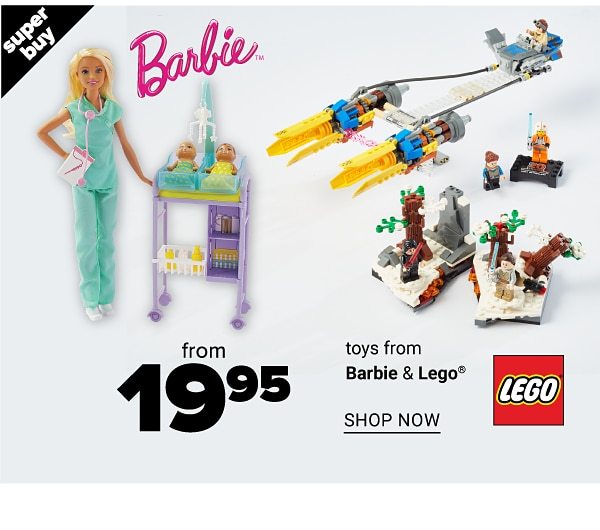 From 19.95 Toys from Barbie and LEGO - Shop Now