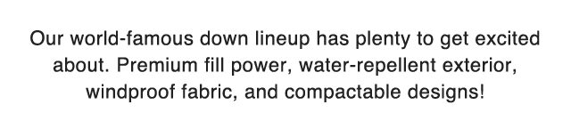 SUB - OUR WORLD FAMOUS DOWN LINEUP HAS PLENTY TO GET EXCITED ABOUT.