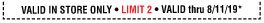 limit 2 per transaction