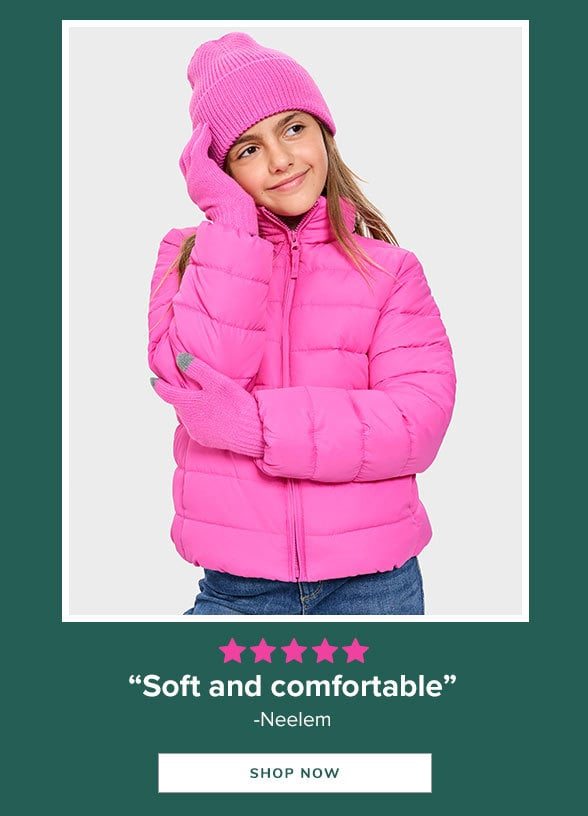 Buy a $16.99 Puffer Jacket, get $5 Hats or Gloves