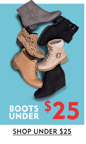 Shop Boots under $25