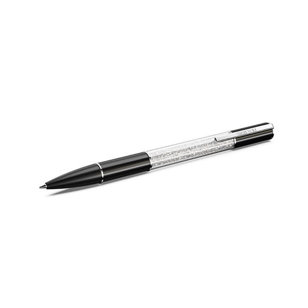 Crystalline Lustre ballpoint pen, Black, Rhodium plated