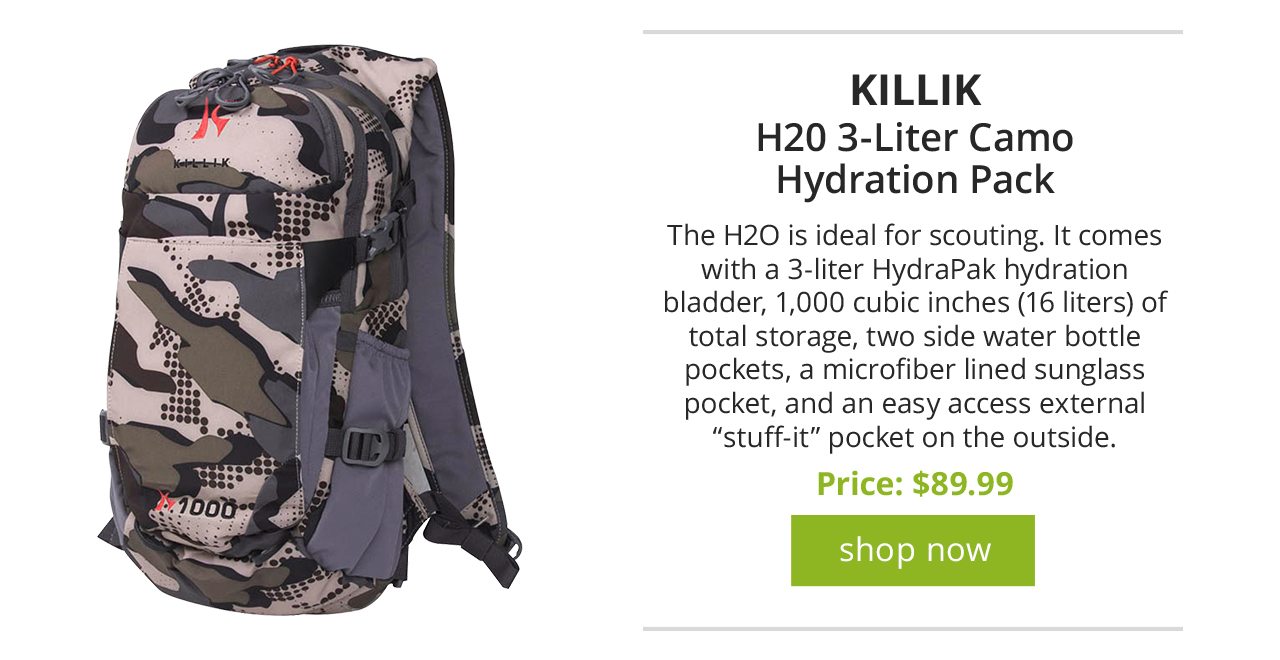 H20 3-Liter Camo Hydration Pack