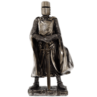 Standing Crusader Knight Statue