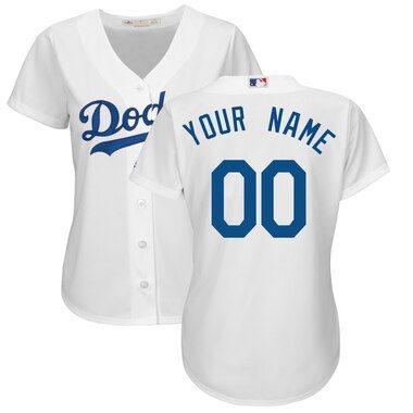 Majestic Los Angeles Dodgers Women's White Cool Base Custom Jersey