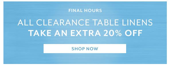 Clearance Table Linens