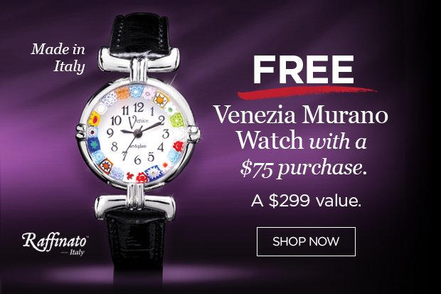 Free Murano Watch with purchase