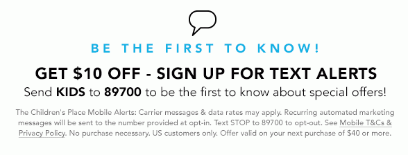 Get $10 Off - Sign Up For Text Alerts