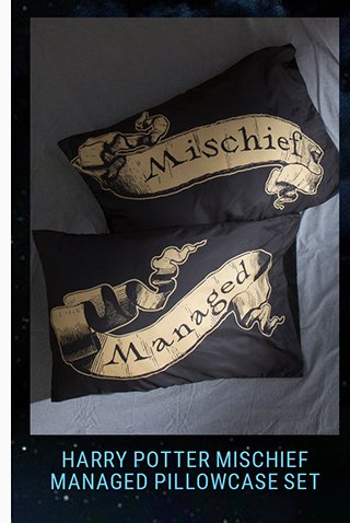Mischief Managed Pillowcase Set