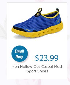 Men Hollow Out Casual Mesh Sport Shoes
