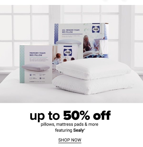 Up to 50% off Pillows, Mattress Pads and more feat. Sealy - Shop Now