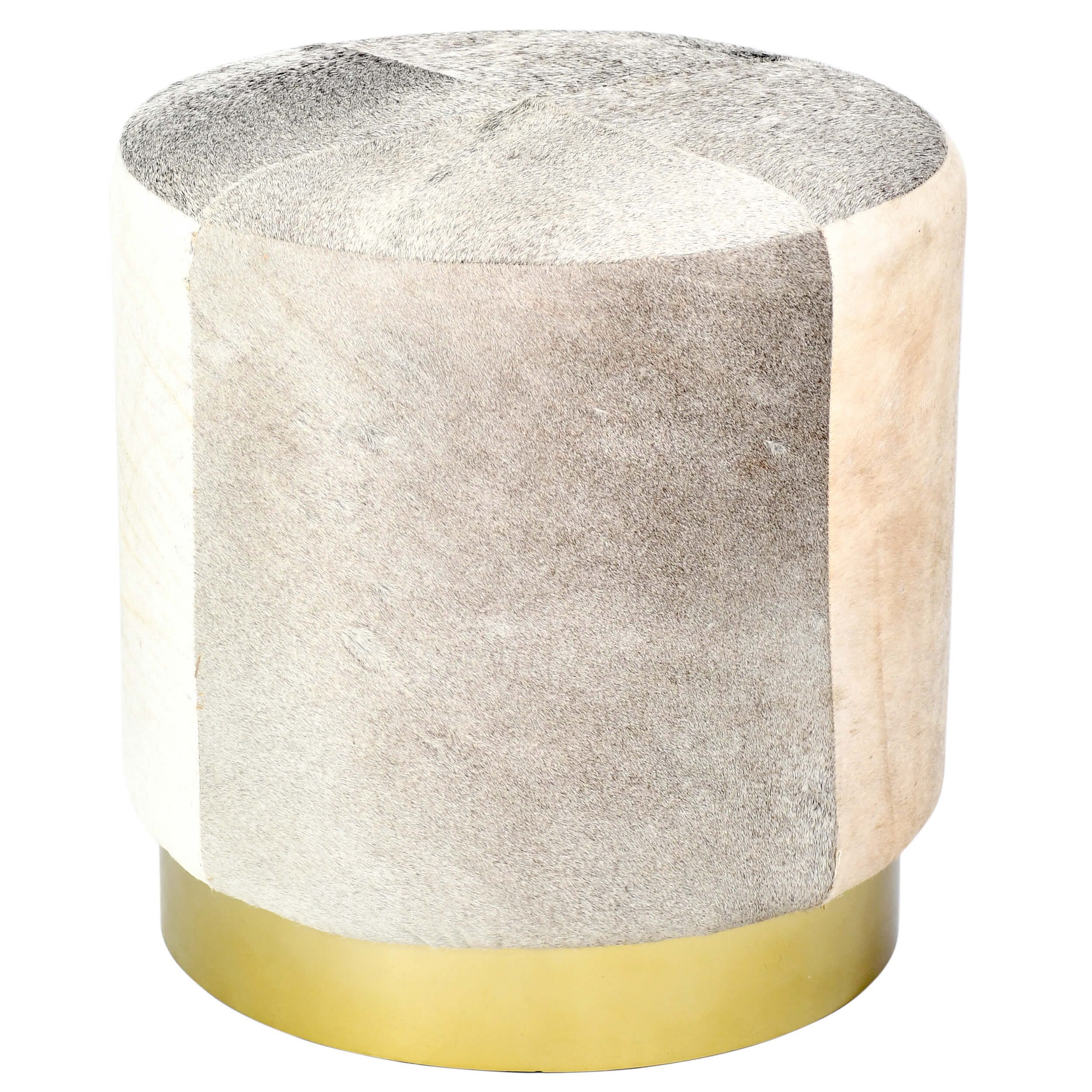 Image of Jordan Small Ottoman, Frosted Hide