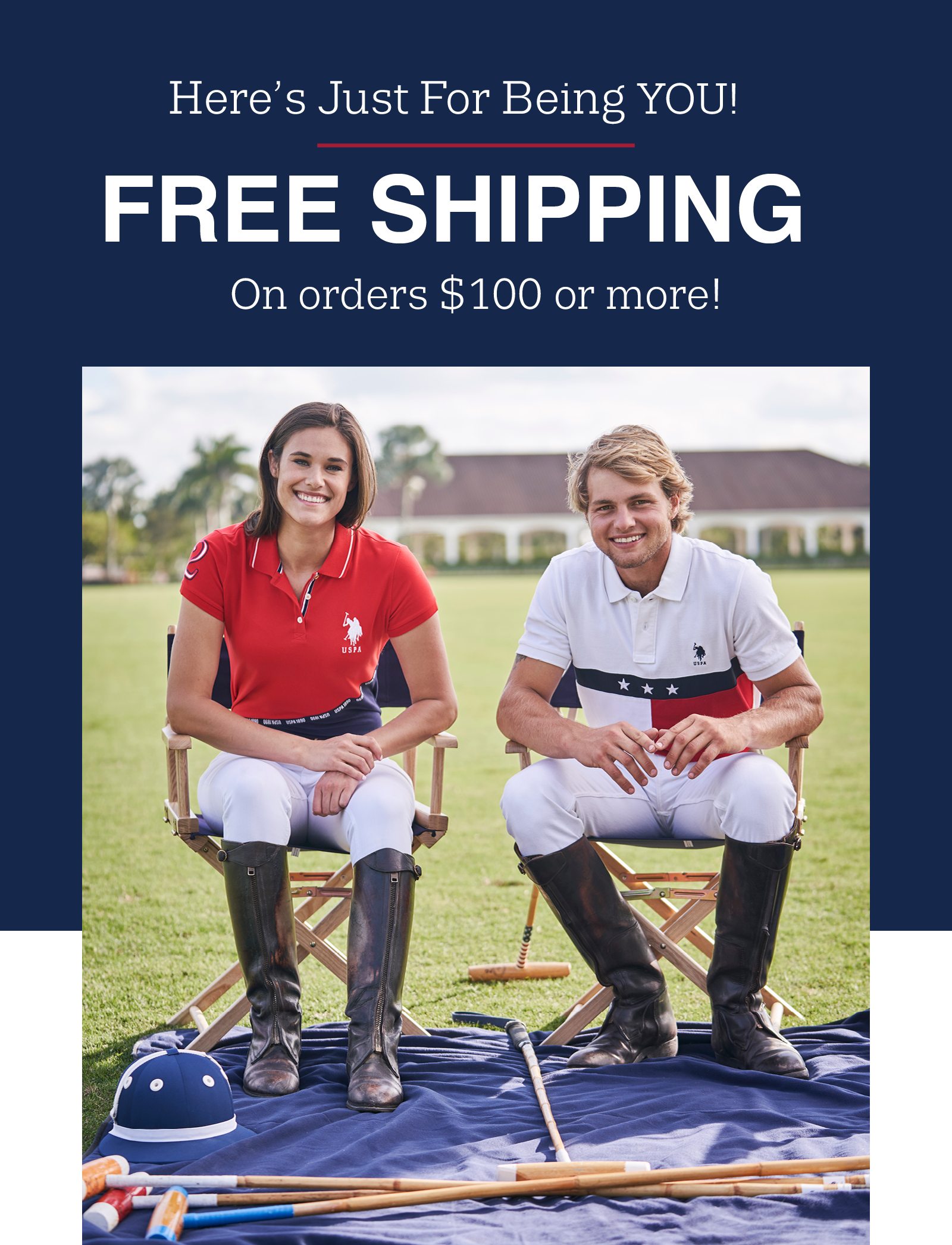 Here's just for being you! Free shipping on orders $100 or more!