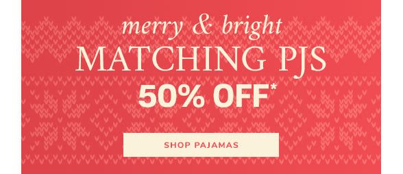 50% off Pajamas