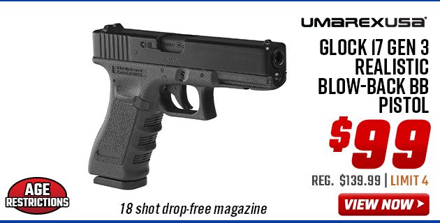 Umarex Glock 17 Gen 3 Realistic Blow-Back BB Pistol