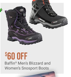 BAFFIN Men's Blizzard and Women's Snosport Boots