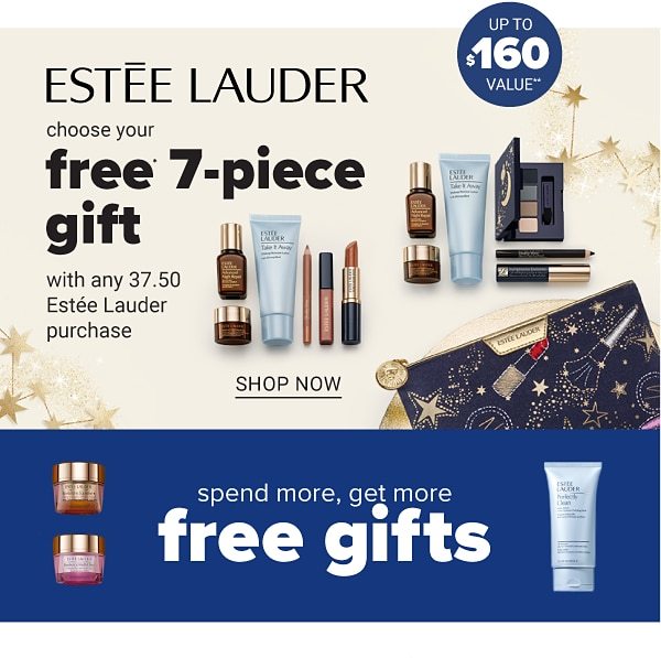 Estee Lauder - Choose your Free 7PC Gift with any $37.50 Estee Lauder purchase - Shop Now