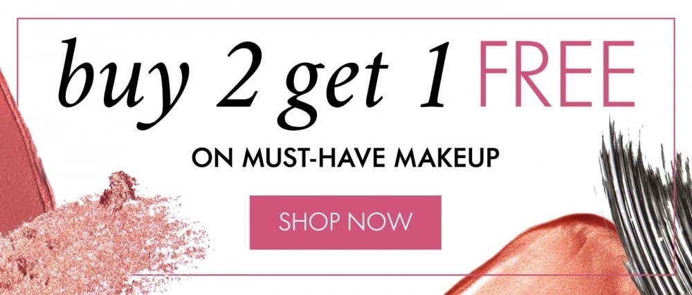 buy 2 get 1 free on must-have makeup SHOP NOW