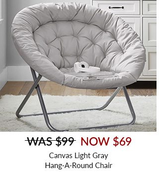 CANVAS LIGHT GRAY HANG-A-ROUND CHAIR