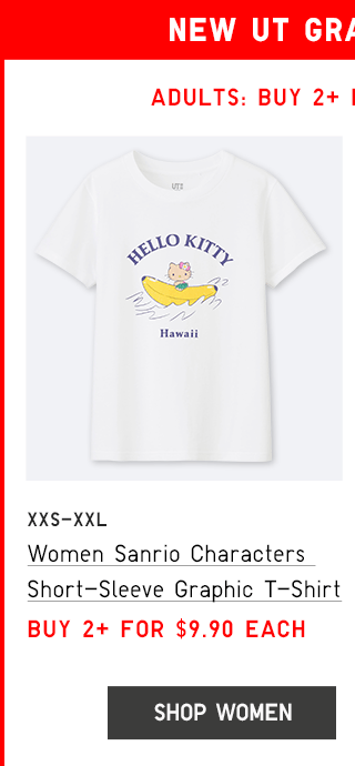 WOMEN SANRIO CHARACTERS SHORT-SLEEVE GRPAHIC T-SHIRT - BUY 2+ FOR $9.90 EACH