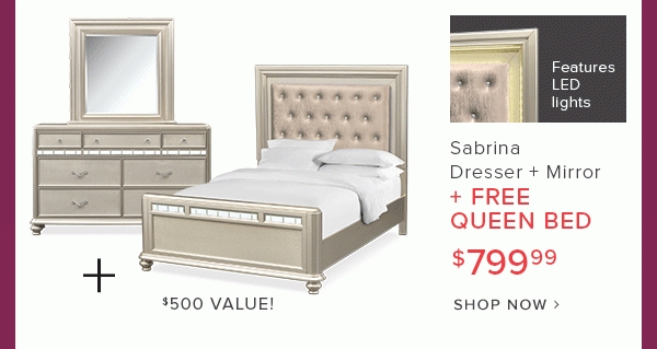 Sabrina bedroom deals set value city