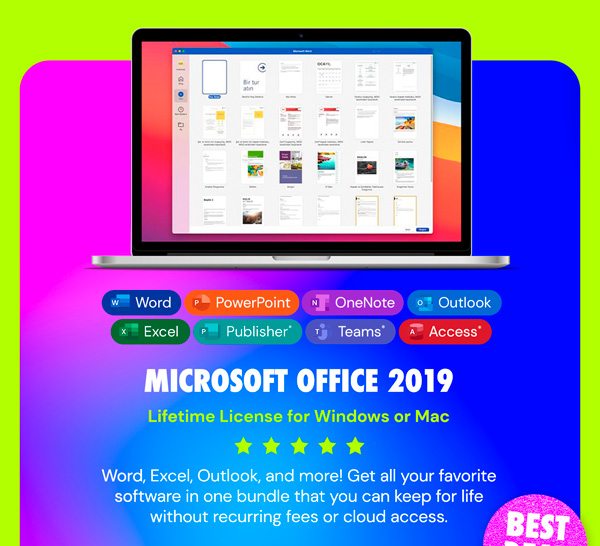 Microsoft Office 2019 for Windows or Mac | Lifetime License