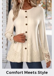 Beige Embroidery Long Sleeve Round Neck T Shirt