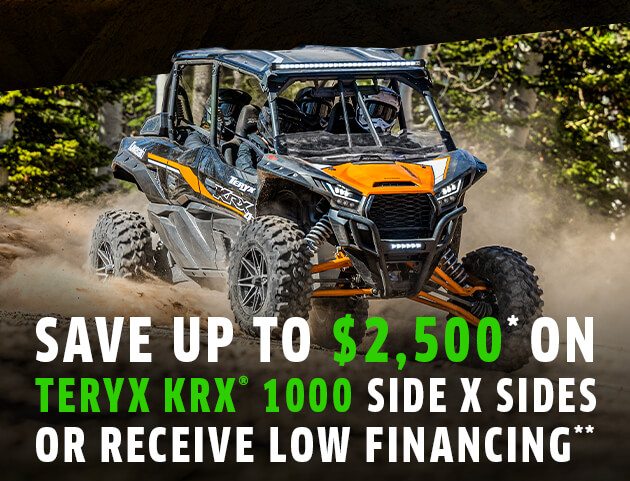 SAVE UP TO $2,500* ON TERYX KRX® 1000 SIDE X SIDES