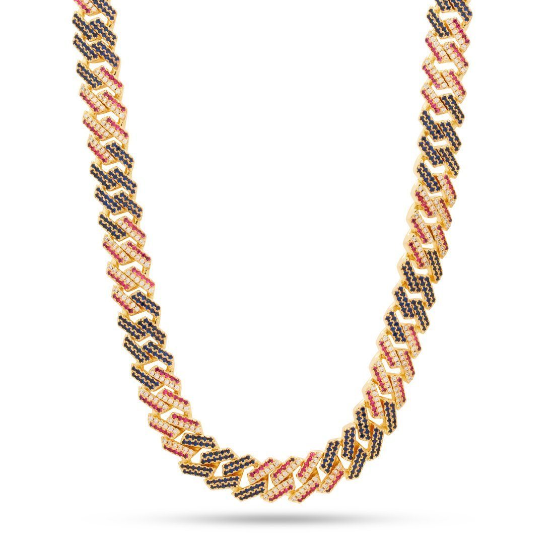 Image of 13mm Iced Patriot Cuban Curb Chain