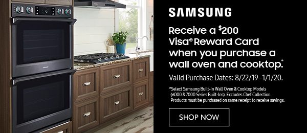 Receive a $200 Visa Reward Card with Samsung