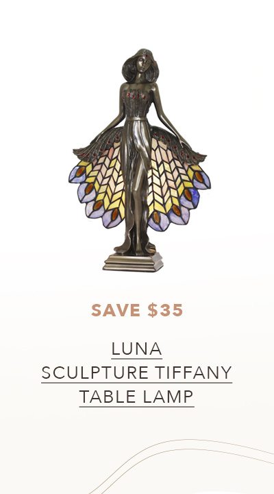 Luna Sculpture Tiffany Accent Table Lamp | SHOP NOW