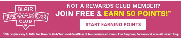 NOT A MEMBER? JOIN FREE FREE and EARN 50 POINTS - START EARNING POINTS