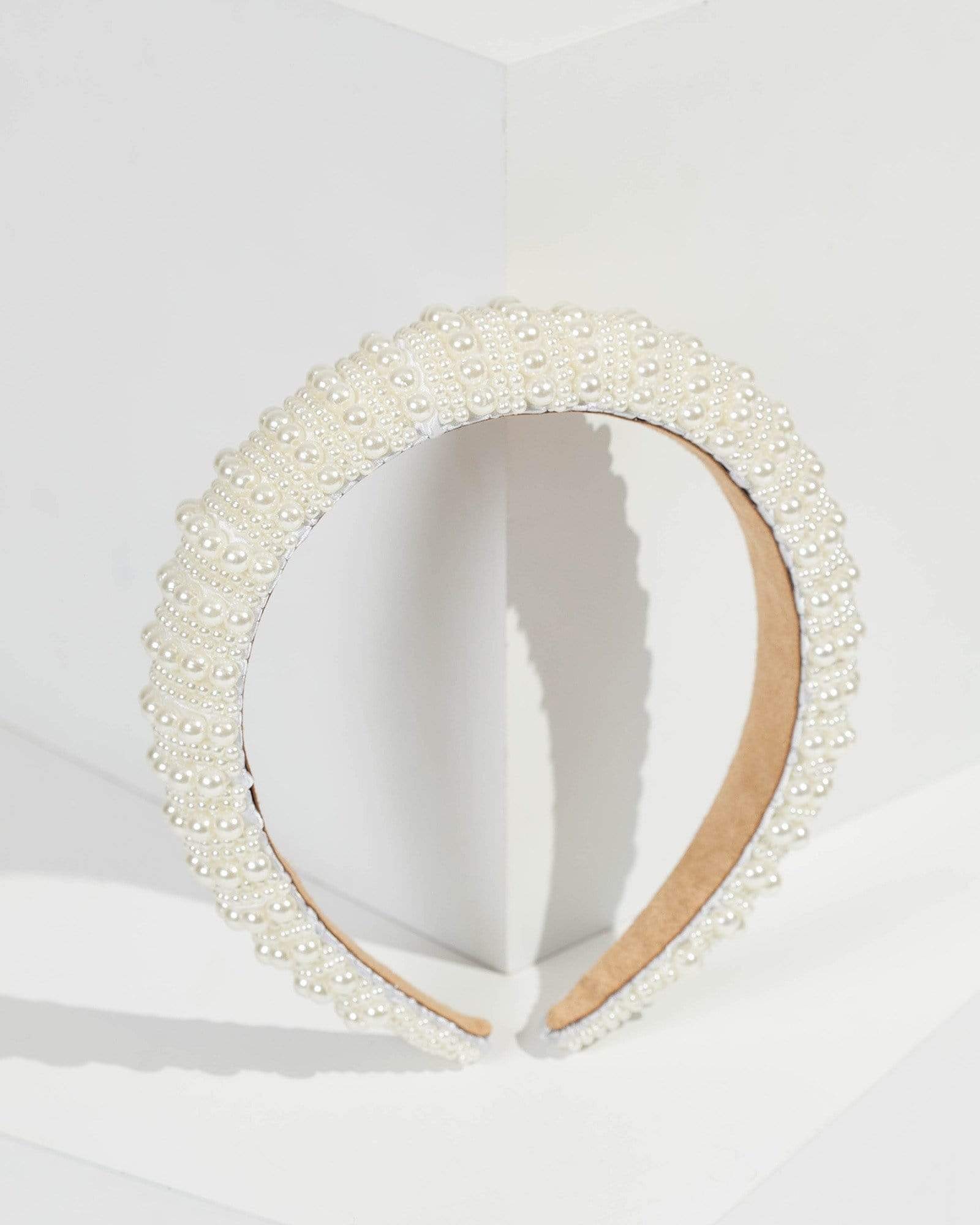 Image of Ivory Thick Pearl Headband