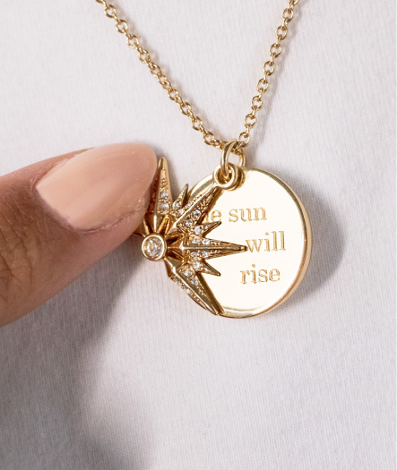 “The Sun Will Rise” Duo Charm Pendant Necklace | SHOP NOW