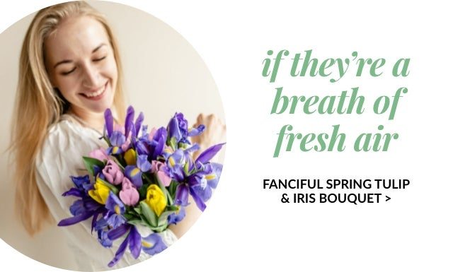 FANCIFUL SPRING TULIP & IRIS BOUQUET