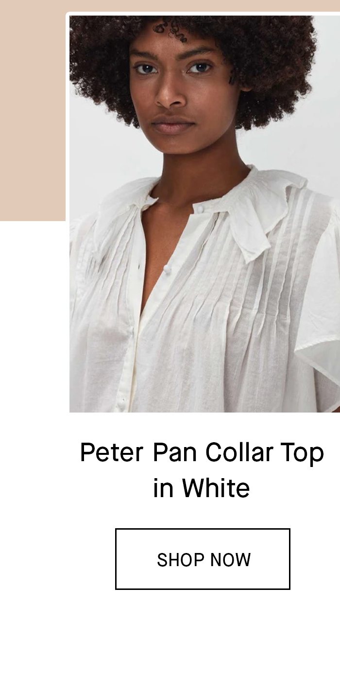 Peter Pan Collar Top in White