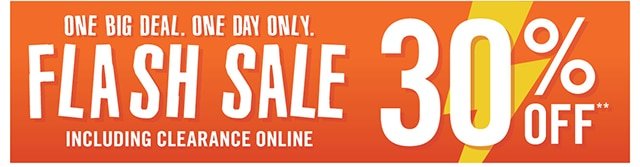 Flash Sale 30% Off Including Clearance Online