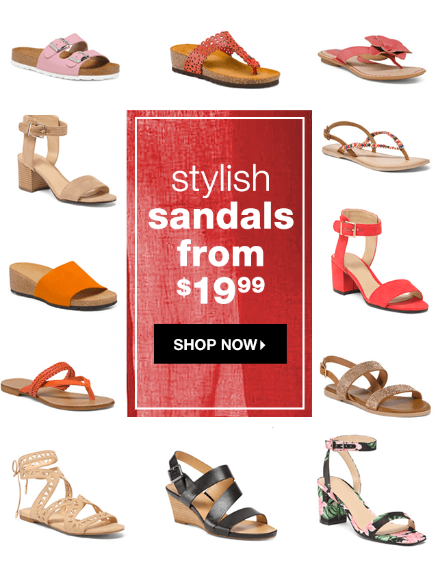 Stylish Sandals from $19.99 - Shop Now