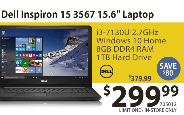 Dell Inspiron 15 3567 6 Inch Laptop