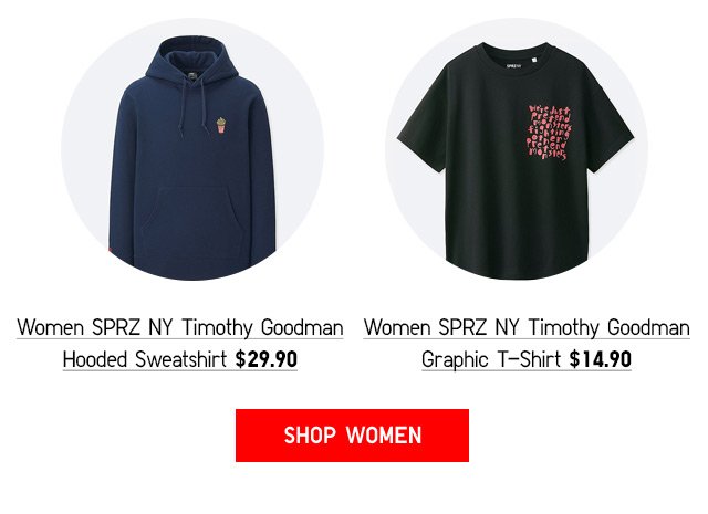 Women SPRZ NY Timothy Goodman Hooded Sweatshirt + Graphic T-Shirt - SHOP NOW