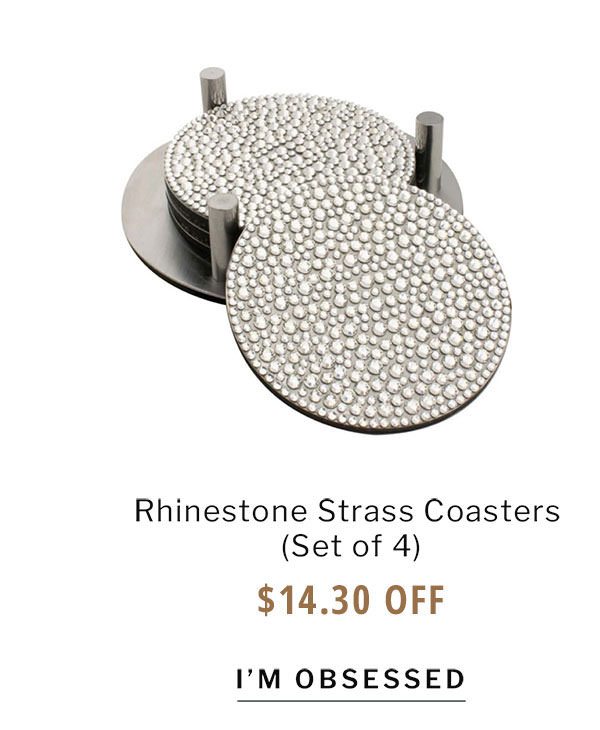 Rhinestone Strass Set of 4 Coasters | SHOP NOW