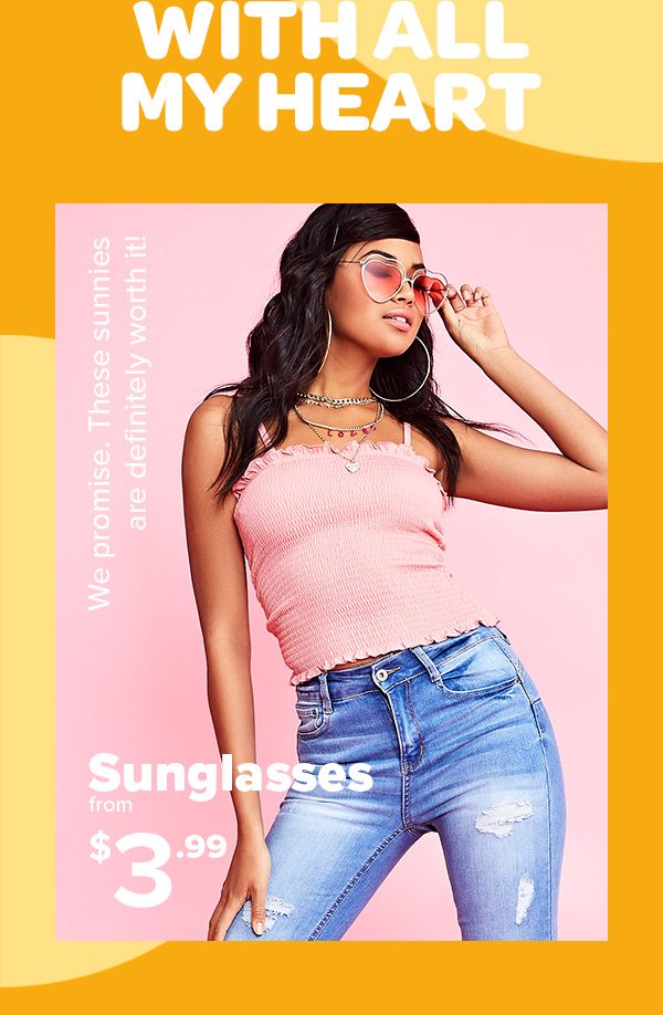 Shop Sunglasses from $3.99