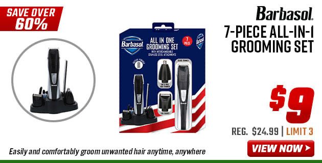 Barbasol 7-Piece All-in-1 Grooming Set