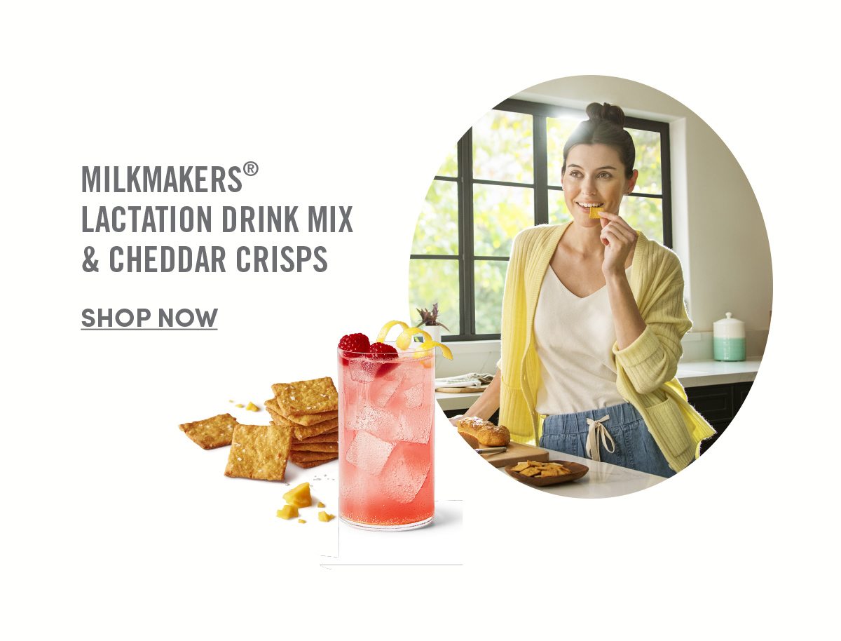 Milkmakers lactation drink mix and cheddar crisps